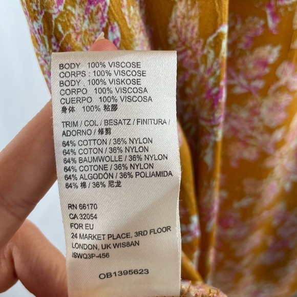 NEW Free People Lucie Mini Dress in Brown Multi Size‎ 8 - Picture 7 of 9